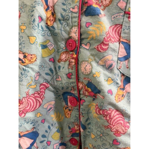 Alice In Wonderland Disney Store 3xl Flannel Cotton Pajama Set Drawstring Plus - Picture 9 of 10